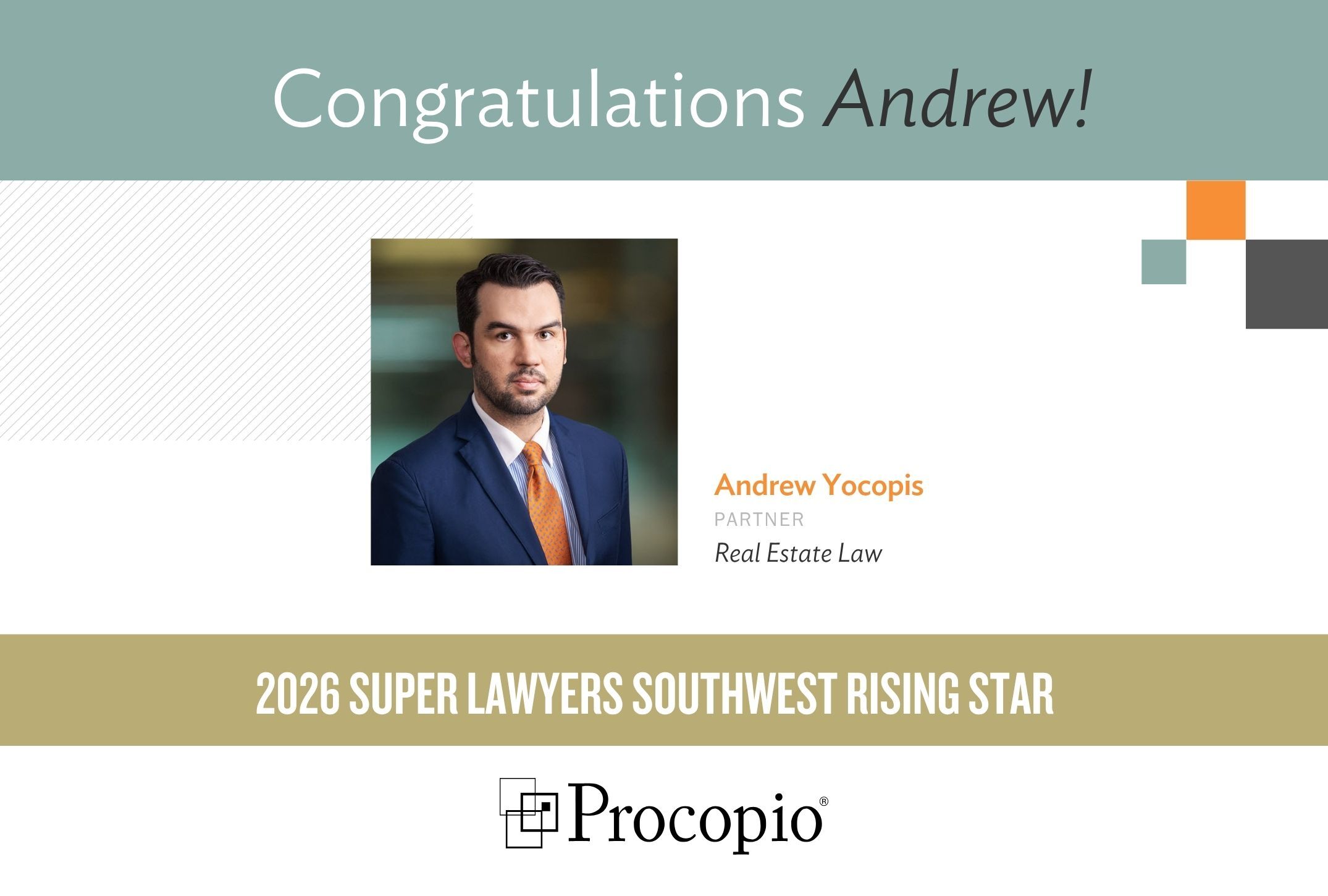 Andrew Yocopis Super Lawyers Rising Star 2026