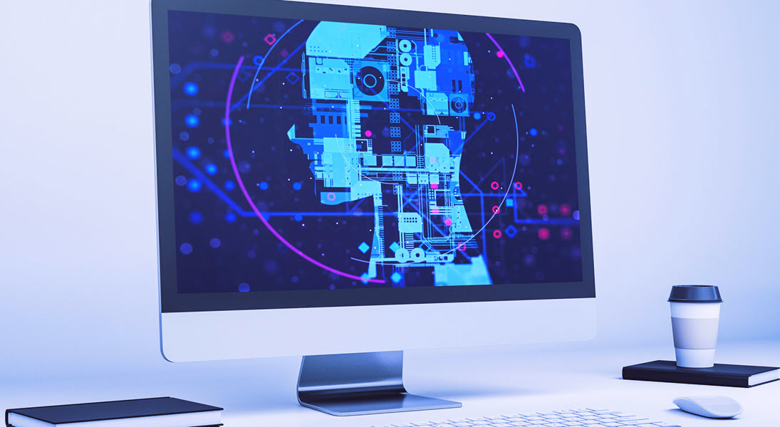 computer monitor AI desk hubspot