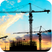 construction blue sky square