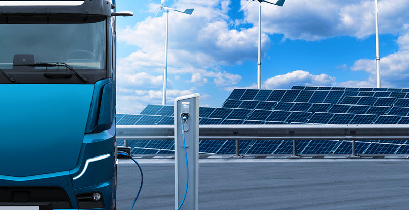 electric truck charging narrow