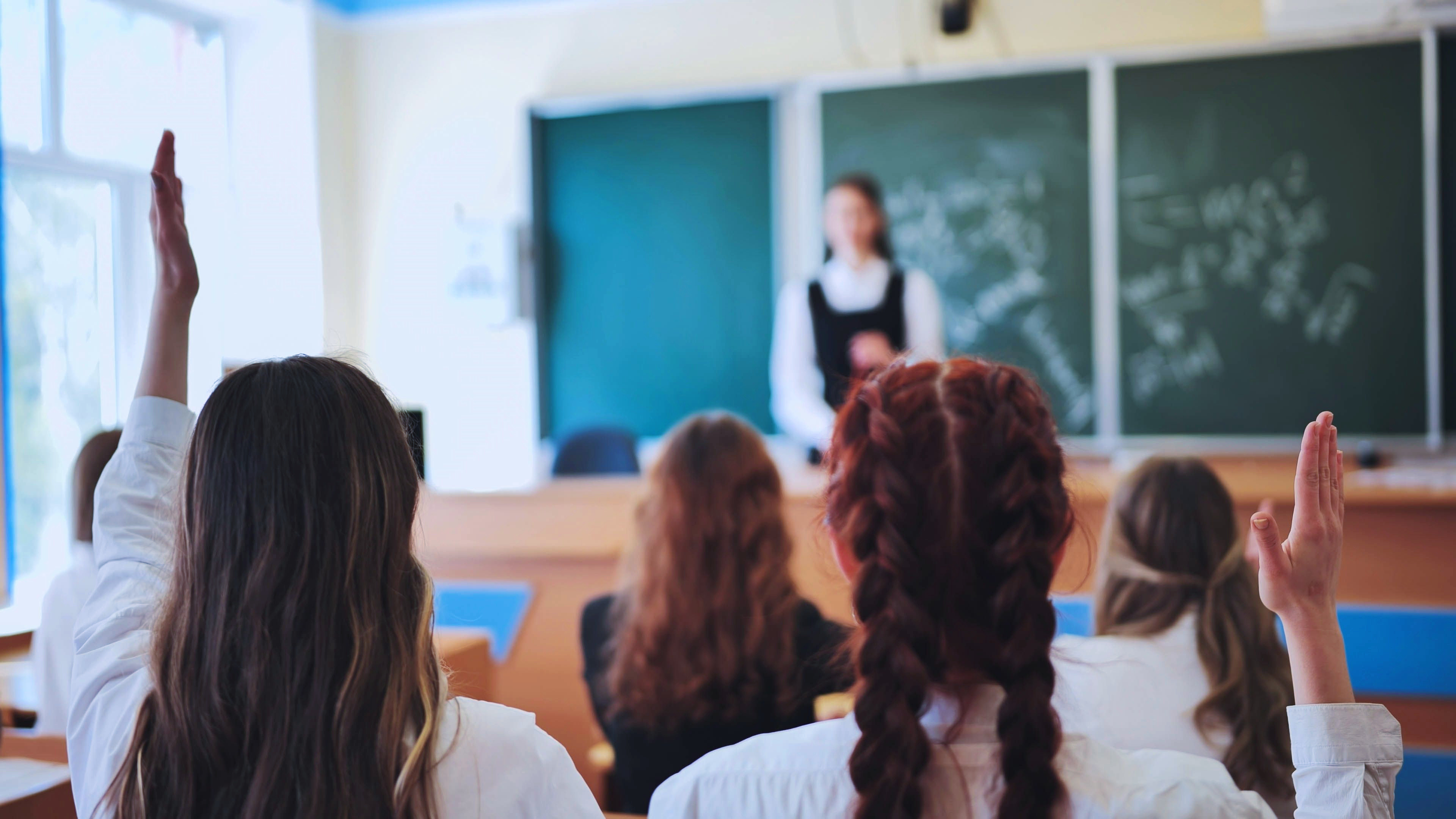 female students in classroom
