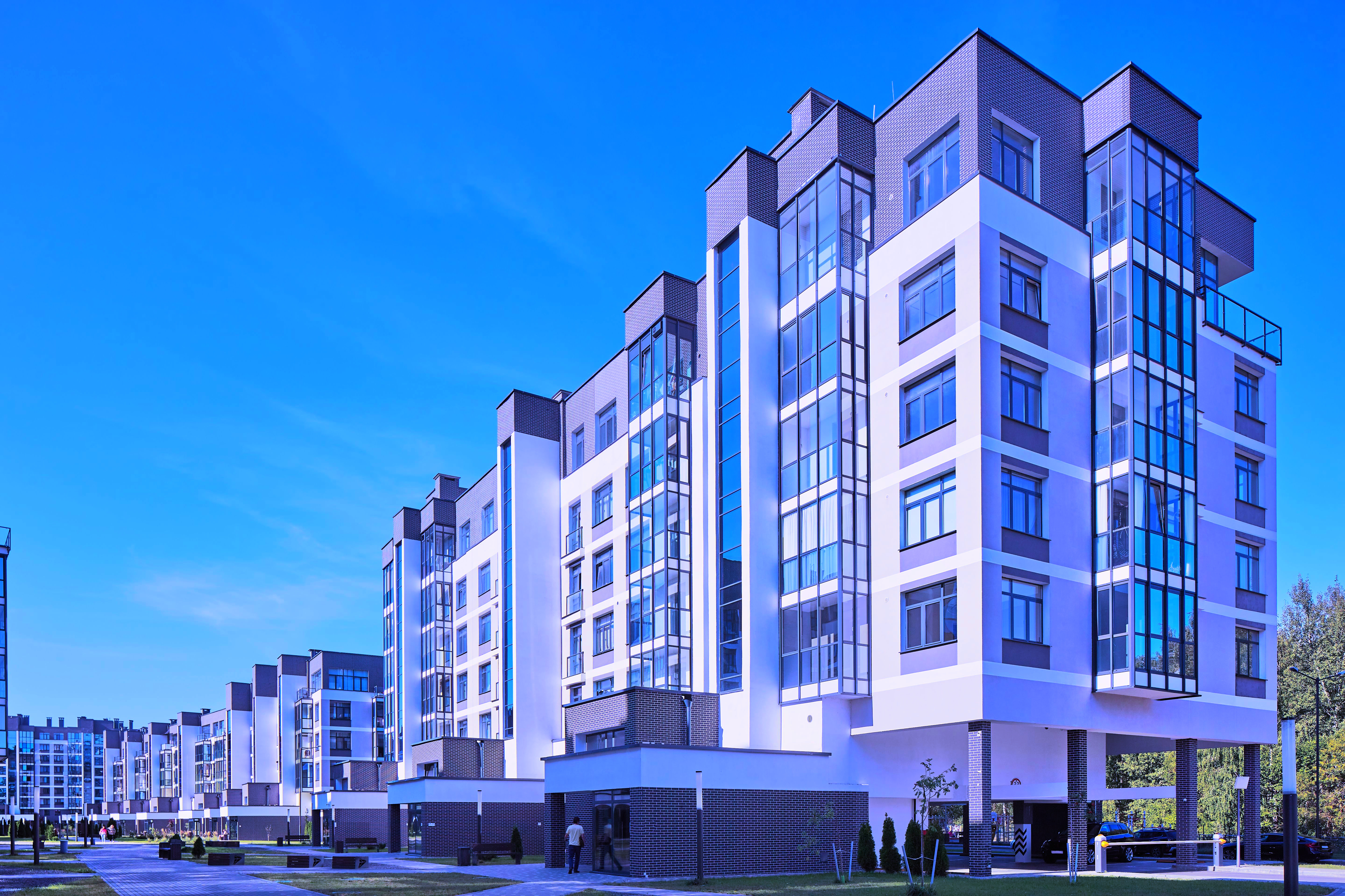 modern apartment complex