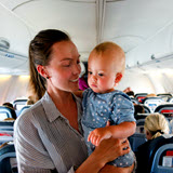 mother with baby on plane 160