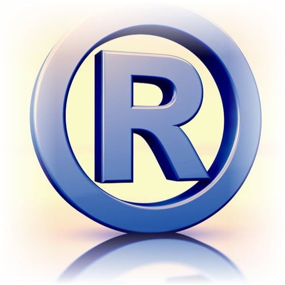 registered trademark symbol cube