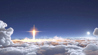 rocket launching into space hubspot