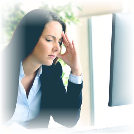 stressed at computer square
