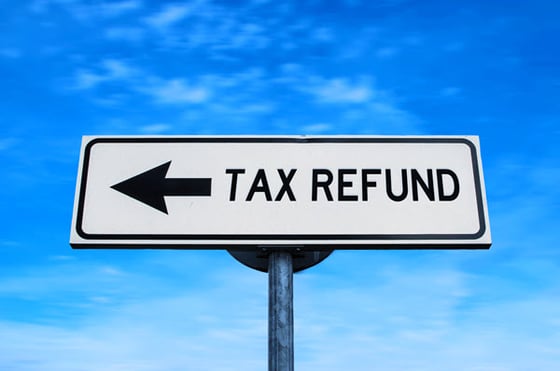 tax refund sign reduced