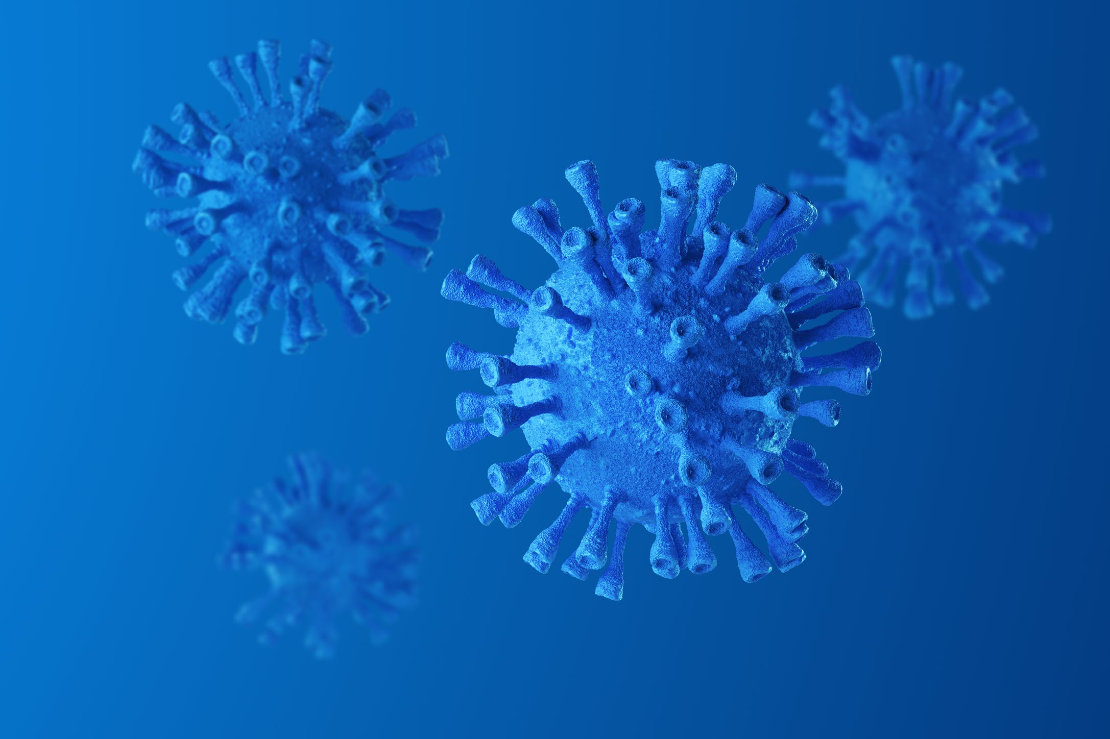 virus cells blue website